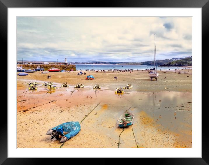 A Day at St Ives Framed Mounted Print by Beryl Curran