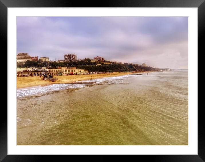 Serenity of Bournemouth Beach Framed Mounted Print by Beryl Curran