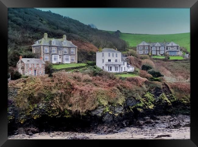 Charming Fern Cottage in Port Isaac Framed Print by Beryl Curran