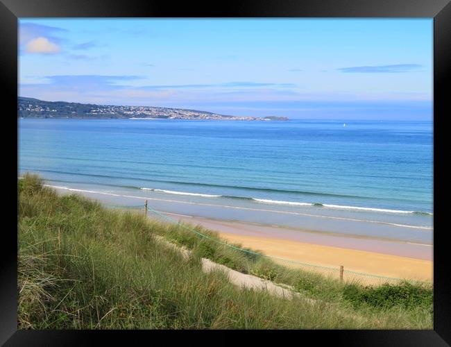 Golden Sands on the Cornish Coast at  Hayle  Framed Print by Beryl Curran