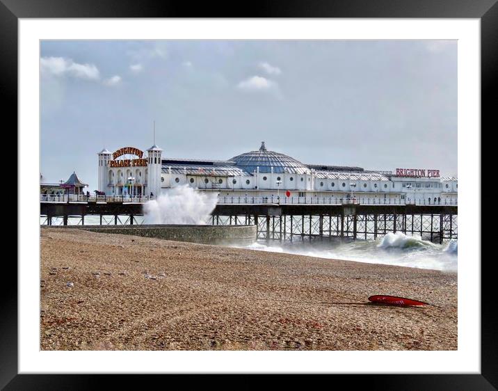 Majestic Waves of Brighton Framed Mounted Print by Beryl Curran