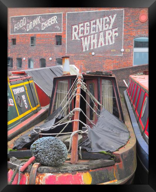 Nostalgic Birmingham Waterways Framed Print by Beryl Curran