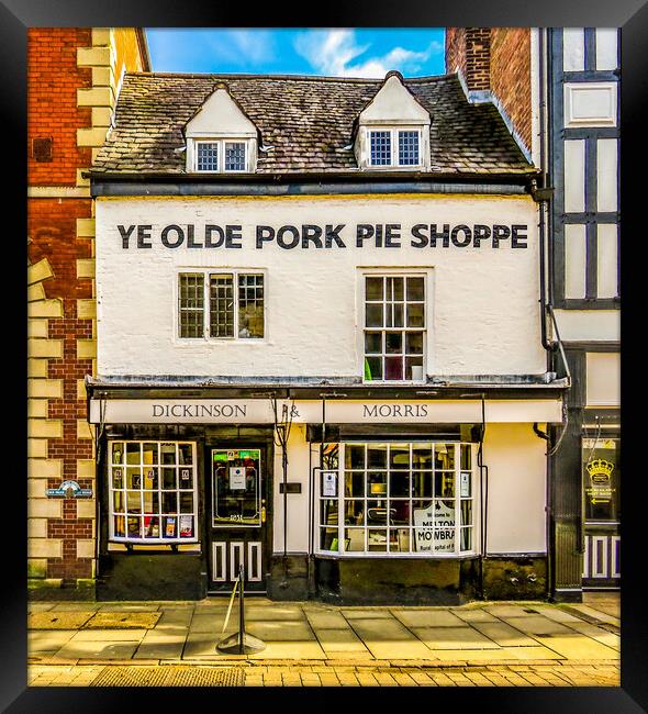 Ye Olde Pork Pie Shoppe Melton Mowbray  Framed Print by Beryl Curran