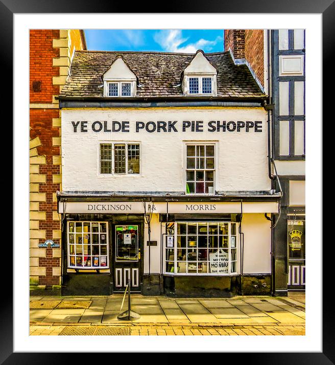 Ye Olde Pork Pie Shoppe Melton Mowbray  Framed Mounted Print by Beryl Curran