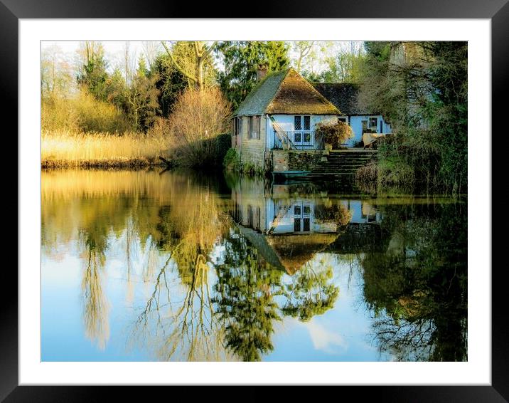 Sussex Boathouse  Framed Mounted Print by Beryl Curran