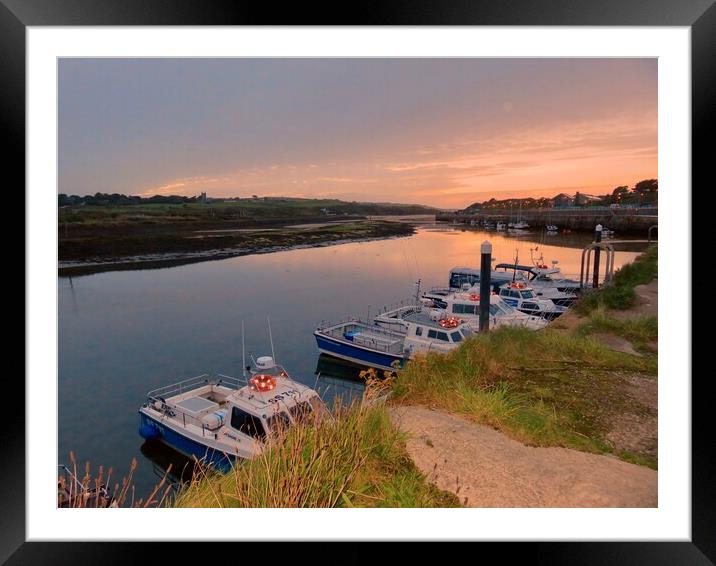 Tranquil Twilight Mooring Framed Mounted Print by Beryl Curran