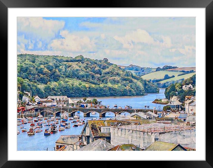 Looe Bridge  Cornwall  Framed Mounted Print by Beryl Curran