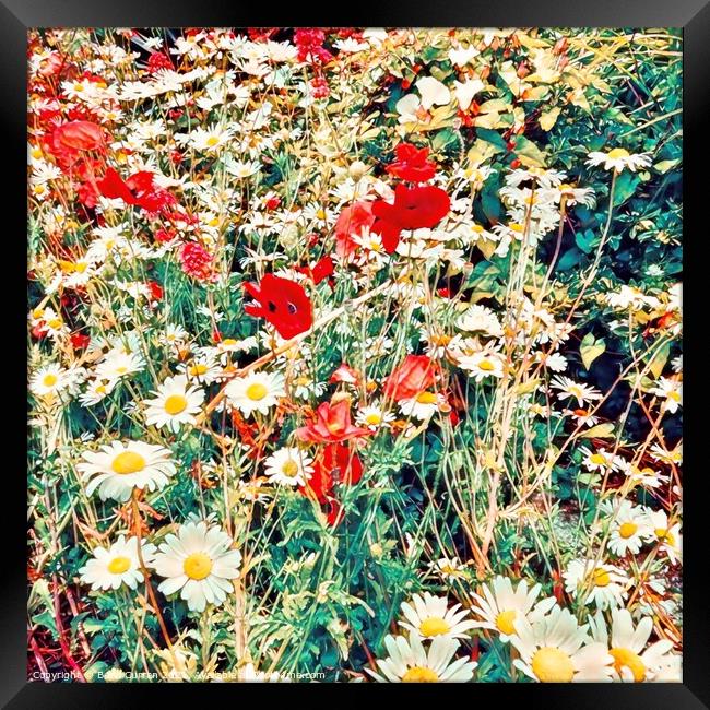 Untamed Beauty A Wildflower Meadow Framed Print by Beryl Curran