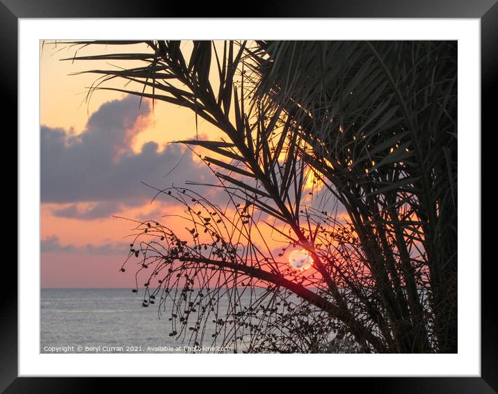 Serenity at Cretes Sunrise Framed Mounted Print by Beryl Curran