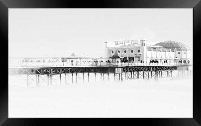 Brighton Pier at Sunset Framed Print by Beryl Curran