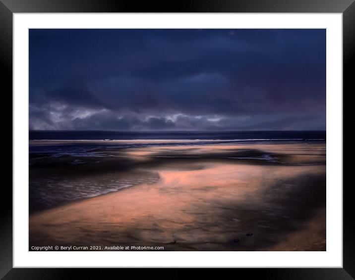 Serenity in the Dark Framed Mounted Print by Beryl Curran