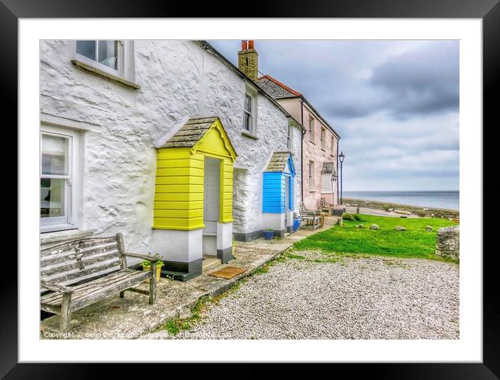 Serene Fishing Village Framed Mounted Print by Beryl Curran