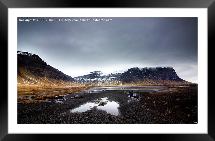 Volcanic landscapes of Iceland Framed Mounted Print by DEREK ROBERTS