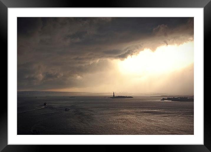 Statue of Liberty Framed Mounted Print by Adam Szuly