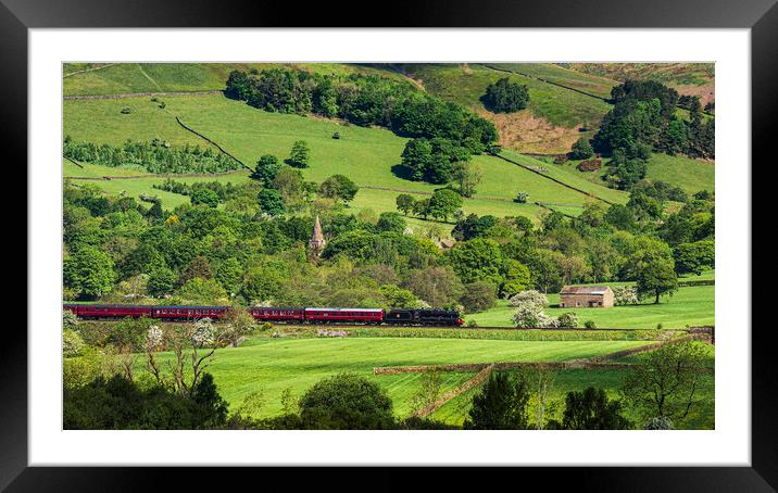 The Scarborough Flyer steam locomotive 45690 Leand Framed Mounted Print by John Finney
