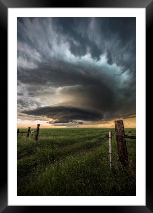 The Great Thunderstorms of Montana Framed Mounted Print by John Finney