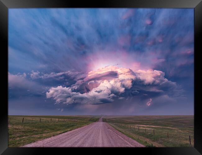 Death of a Supercell Framed Print by John Finney