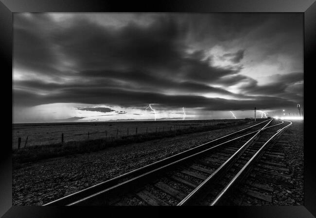 4 Bolts at Channing Framed Print by John Finney