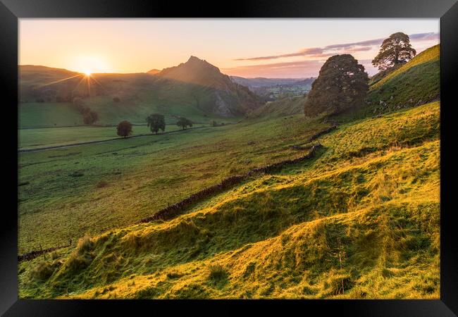 Parkhouse Hill sunrise Framed Print by John Finney