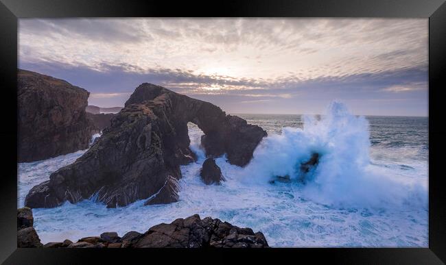 Stac a’ Phris Arch. Isle of Lewis Framed Print by John Finney