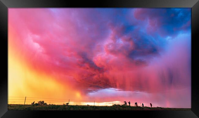Thunderstorm Spectrum Framed Print by John Finney