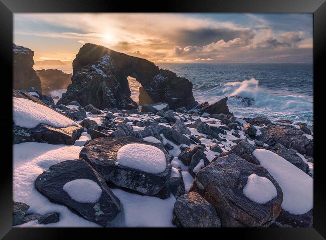 Stac a’ Phris Arch. Isle of Lewis.  Framed Print by John Finney