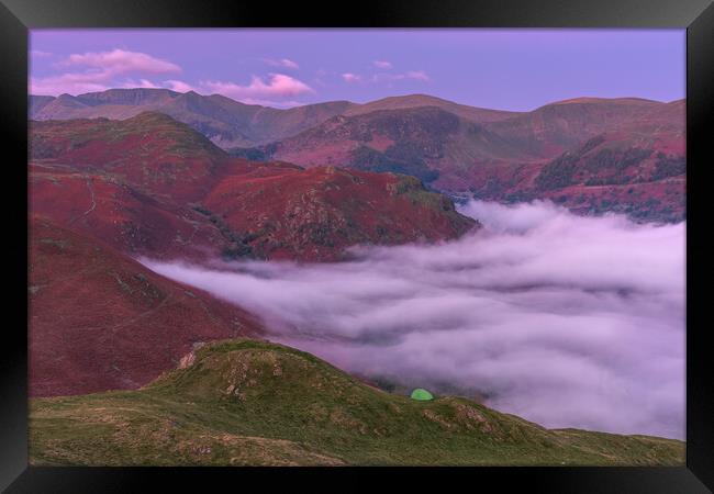 Ullswater misty dawn Framed Print by John Finney