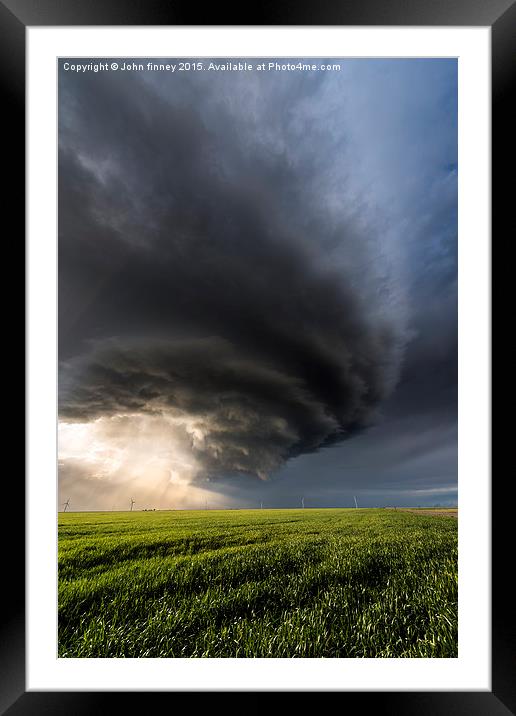  Structure over the great plains of Colorado, USA. Framed Mounted Print by John Finney