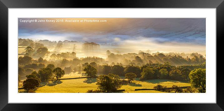 Edale sunrise, Peak District, Derbyshire, England. Framed Mounted Print by John Finney