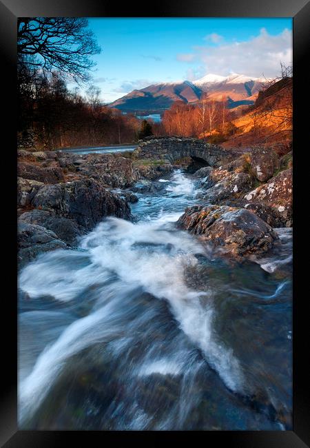 Ashness Bridge, Lake District.  Framed Print by John Finney