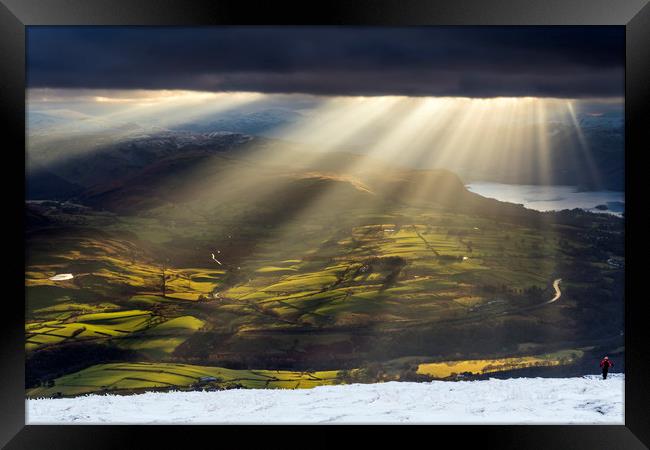 Blencathra light Framed Print by John Finney