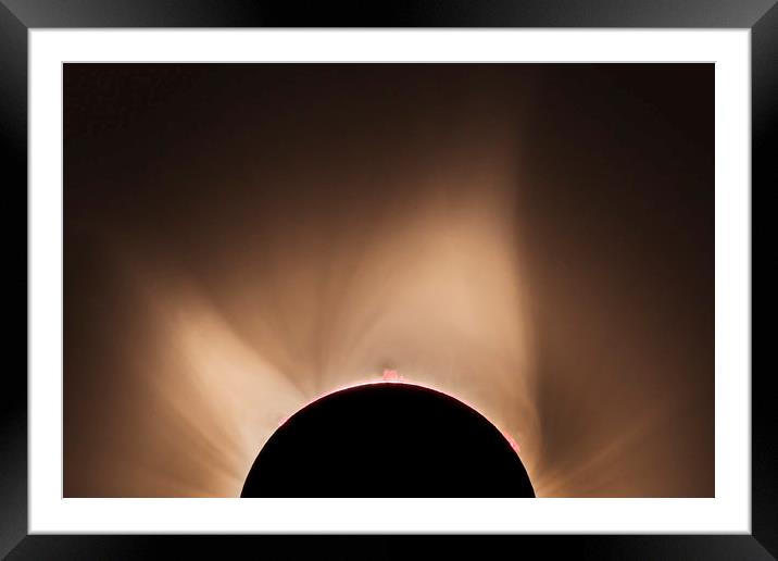 Total Eclipse Corona 2017 Framed Mounted Print by John Finney
