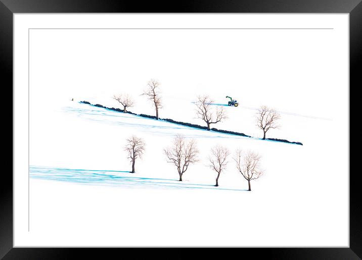 Winter trees  Framed Mounted Print by John Finney