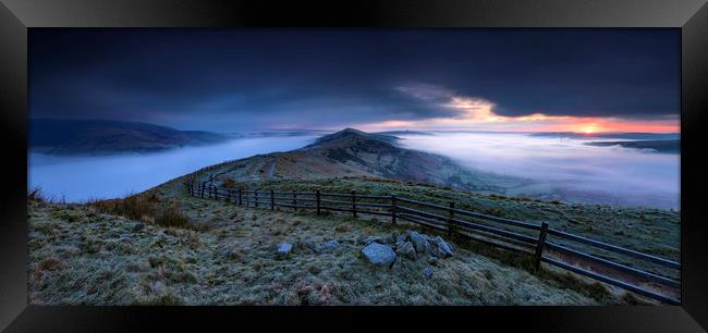 The Great Ridge at sunrise  Framed Print by John Finney