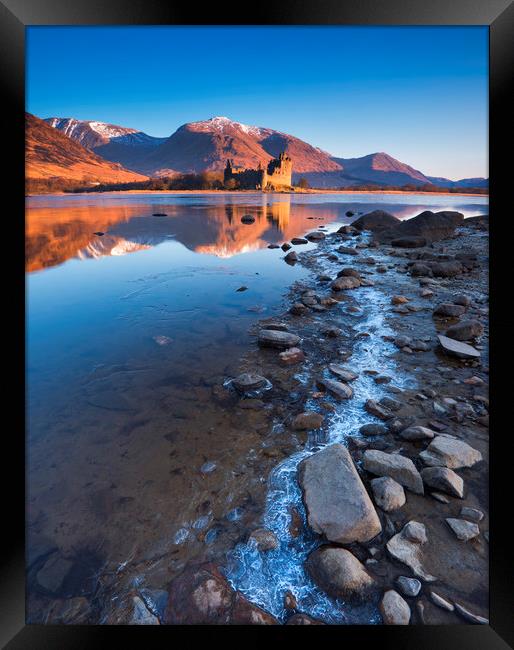 Kilchurn Castle sunrise, Loch Awe, Scotland.   Framed Print by John Finney