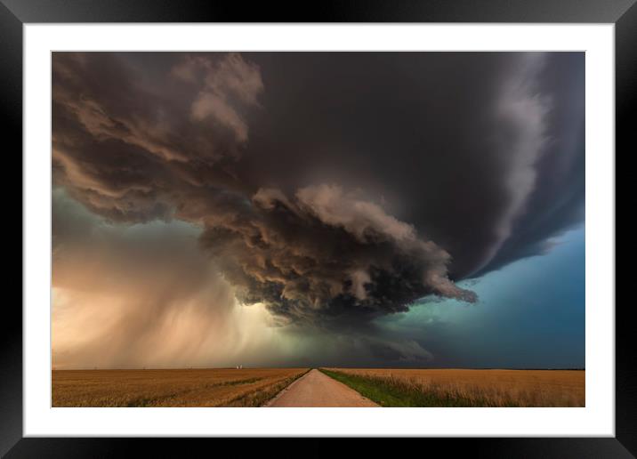 The Enid Supercell. (ILPOTY & Siena Intonational) Framed Mounted Print by John Finney