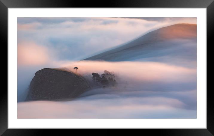 Back Tor and Lose Hill Pike sunrise Framed Mounted Print by John Finney