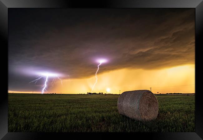 The Mangum Storm, Oklahoma. Framed Print by John Finney