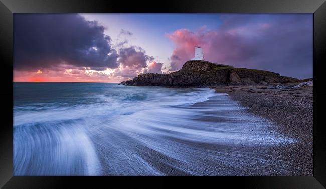 Llanddwyn Island Lighthouse Framed Print by John Finney