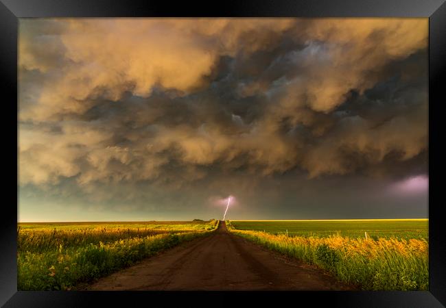 Superior Thunderstorm. Framed Print by John Finney