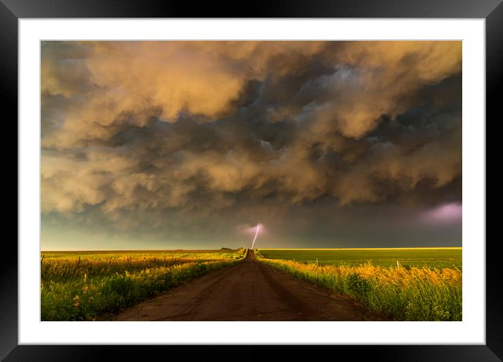 Superior Thunderstorm. Framed Mounted Print by John Finney
