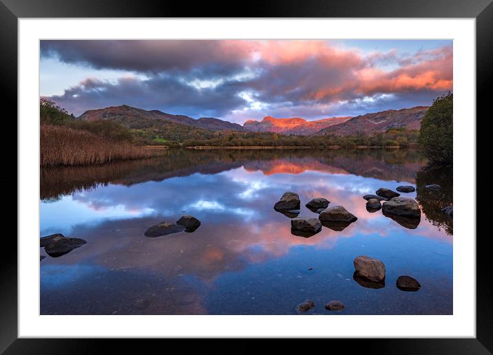 Elterwater Sunrise, Lake District Framed Mounted Print by John Finney