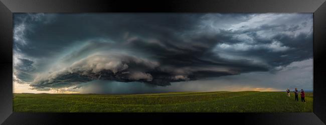 Four Corners Supercell, WY.  Framed Print by John Finney
