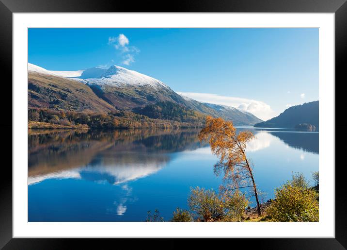 Helvellyn from Thirlmere, Lake District.  Framed Mounted Print by John Finney