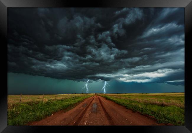 Colorado Lightning Storm Framed Print by John Finney