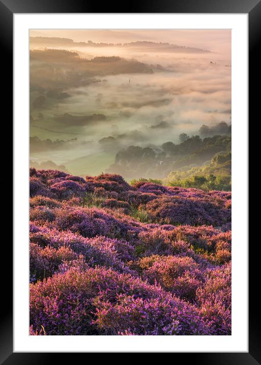 Bamford sunrise from Winhill Framed Mounted Print by John Finney