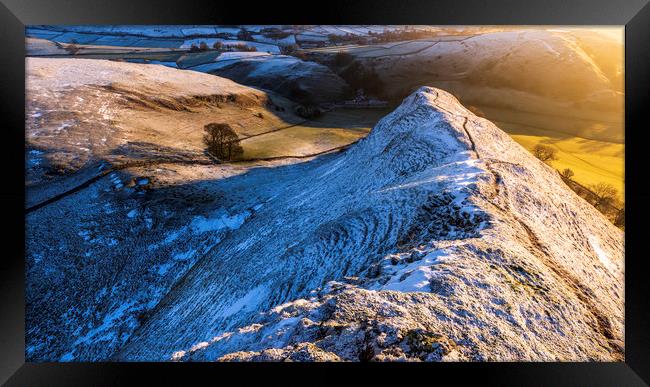 Parkhouse Hill Winter Sunrise Framed Print by John Finney
