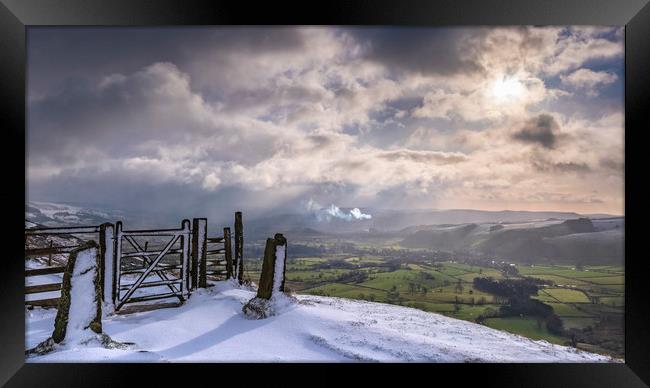 Sunlight After The Blizzard, Great Ridge & Hope Va Framed Print by John Finney