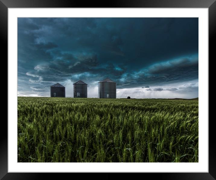 Montana Prairies Storm Framed Mounted Print by John Finney