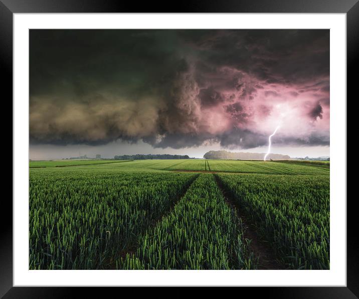 North Yorkshire Thunderstorm Framed Mounted Print by John Finney